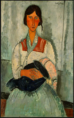 "Gitana con niño", Modigliani.